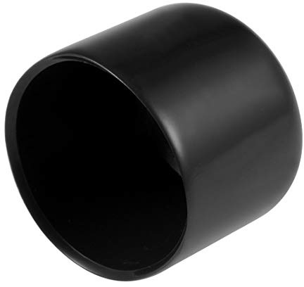 sourcing map 4pcs Rubber End Caps 38mm ID Vinyl Round End Cap Cover Screw Thread Protectors Black
