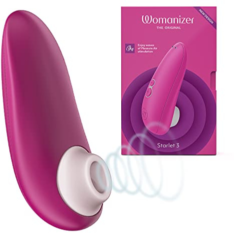 Womanizer Starlet 3 Klitoris - Sauger für Frauen - Auflege-Vibrator mit 6 Intensitätsstufen - Wasserdichtes Sexspielzeug - mit Loovara Gleitgel - Rosa