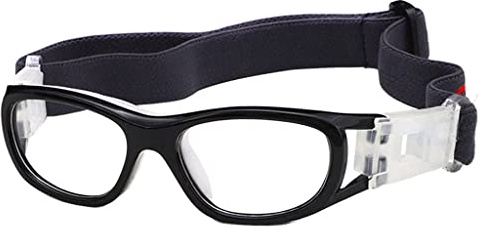 SM SunniMix Sportbrille Antikollisionsschutzbrille mit verstellbarem Gummiband für Fußball Fußball Tennis Radfahren Brillen Basketballbrille, SCHWARZ