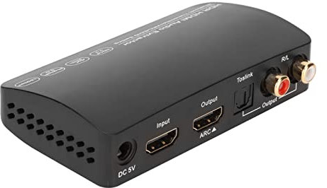 ciciglow 4K HDMI Audio Extractor Splitter, 60Hz HDCP2.2 HDR Audio Extractor, Sincrono Arc Audio Splitter con Trasmettitore Bluetooth 5.0 per Computer