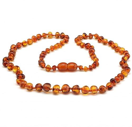 Amber Seven Premium Bernsteinkette | Rohbernsteinkette | 13 Farben | 3 Größen | Höchste Qualität | Baltischer Bernstein | Halskette | Bernsteinschmuck