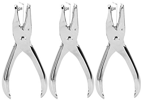 QANYEGN 3 Pcs Hål Punch, Rostfritt Stål Pappersstänger, Handpappersslag, Biljett Stangtänger Set För Kontor, Skola.