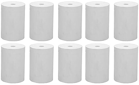 10 Rollen Thermopapierrolle, Leichtes Nachfüllpapier für Sofortdruckkameras, Fotorechnung, Quittungsdruckpapier Als Ersatz (Kleiner Rohrkern)