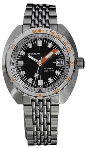 Seestern S406 Automatik Stahl Schwarz Datumsanzeige Uhr Herren
