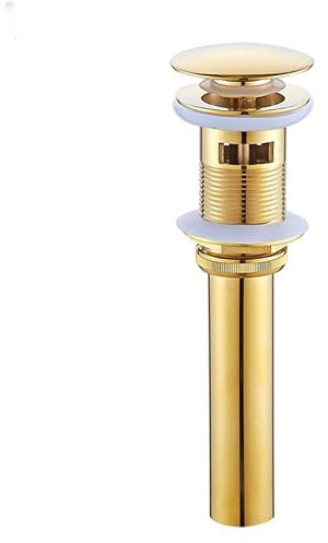 Bonde Lavabo Avec Trop Plein Wirquin, Bonde Lavabo Salle De Bain, Bonde Lavabo Clic Clac, Bonde Clic Clac Universelle, Tout Cuivre,or,Avec Trou De Trop-plein