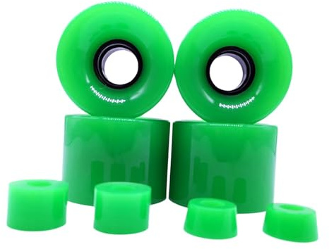 QSTDGVPW 4 Stück Skateboard Räder, Cruising Räder, 60 MM X 45 MM, 78 A, Verschleißfeste PU Longboard Räder, Roller für Alle Gelände Abfahrten