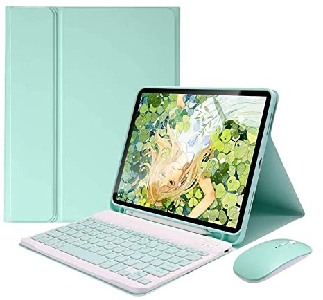 ZKAIAI Funda con Teclado Español para iPad 10.ª Generación 10,9 Pulgadas 2022 /iPad 11.ª Generación 11 Pulgadas (A16) 2025, Estuche Delgado con Teclado Bluetooth Inalámbrico Y Soporte para Lápiz
