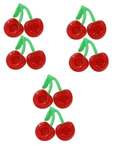 ifundom Confezione da 6 portabevande gonfiabili a forma di ciliegia rossa, galleggianti gonfiabili, portabevande galleggianti, divertenti per feste in piscina