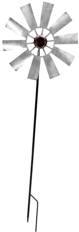 Milisten Large Metal Windmill Ornament 29.53In Outdoor Garden Windmill Decor Rotatable Yard Spinner Patio Decoration
