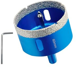 Teronbeta Diamant Lochsäge 60mm mit Zentrierbohrer, Professionellen Hartgelötet Diamant Kernlochbohrer für Fliesen, Porzellan, Keramik, Glas, Quarzit, Marmor