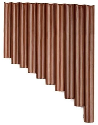 Panflöte Natürliches Bambus-Blasinstrument Panflöte C-Flöte handgefertigtes Bambus-Volksmusikinstrument 10 Pfeifen(Left)