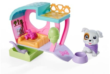 Simba Pamper Petz Mini Playhouse, mit süßem Hund und viel Zubehör, 16cm, ab 3 Jahren