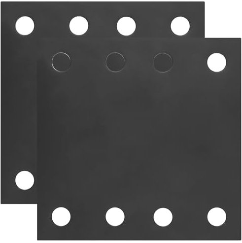 2 Pz Piastra Staffa Angolare Piatta, Piastra di Giunzione, Piastre di Giunzione Piatte, Staffe Piatta Staffa Fissaggio Forata, Connettore di Riparazione in Metallo Perforato, Nero/125 x 125 mm