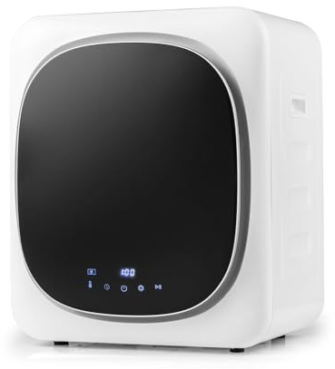 COSTWAY Sèche-Linge Électrique Compact 2,5KG, Sèche-Linge Portable 800W avec Tambour en Acier Inoxydable Écran Tactile LED et Séchage Intelligent, pour Maison Appartement (Électronique)