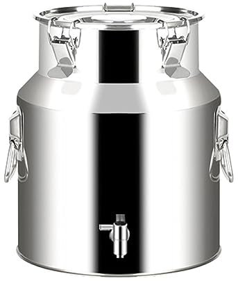 Bidone del Latte in Acciaio Inossidabile di Grande capacità, 5L/9L/14L, Serbatoio di Trasporto Portatile, Secchio per Vino, Secchio per Il Ghiaccio con Coperchio sigillato, Contenitore per l