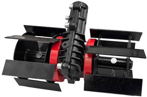 Vivita Ruota di allentamento del terreno per decespugliatore - Kit di conversione robusto in acciaio al manganese per rimozione delle erbacce e lavorazione del terreno