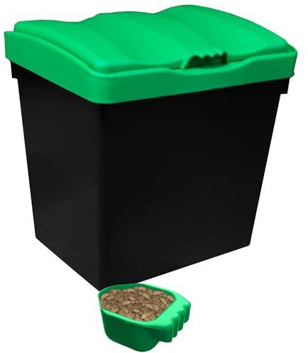 KetoBarrow Pet Food Storage Container Dog Cat Animal Bin 8 KG Dry Feed 16KG Seed With Food Scoop - 30L