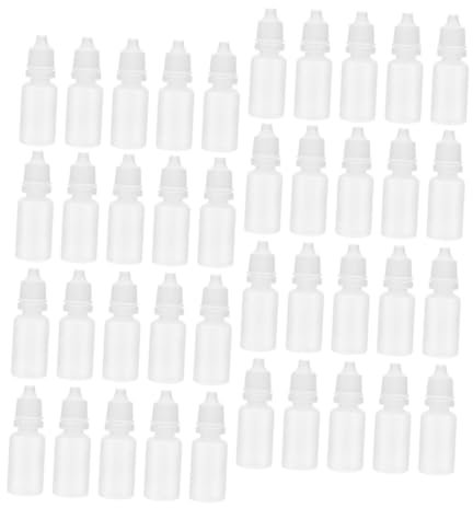 WRITWAA 60pièces Flacons Compte-gouttes Vides Pour Collyre Flacons Souples De Petits Compte-gouttes Pour Liquides Oculaires