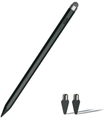 Dual-Tip Stylus Pen for Samsung Galaxy Tab A11+/A11/A9+/A8 Android &for IOS iPad 10th&9th Tablets Pencil (Black)