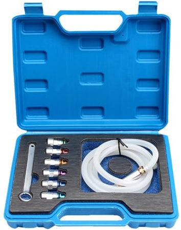 LatoYard Set di chiavi per spurgo dei freni, tubo da 1,2 m, prese da 7-9-11 mm per manutenzione automatica, kit di attrezzi in acciaio al cromo vanadio