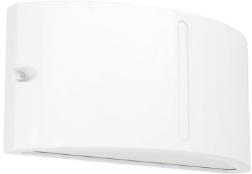 EGLO Wandleuchte außen Poggiarello, Außenlampe mit Up und Downlight | Außenleuchte Hauswand, Outdoor Wandlampe aus Kunststoff in Weiß, E14 Fassung, IP54