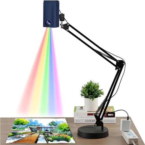 Proiettore da disegno per tracciare e dipingere, supporta telefoni cellulari, chiavette USB, iPad, WiFi per un facile trasferimento di immagini, ideale per casa e scuola