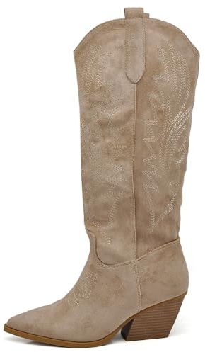 IF Fashion Stivali Cowboy Western Texani Scarpe da Donna A Punta Camperos LY80-12
