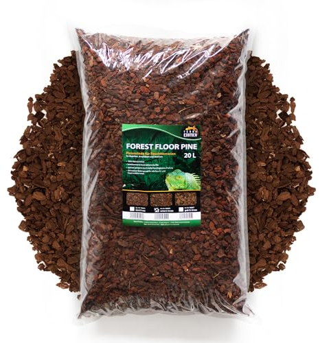 Terra Exotica Forest Floor Pine 10/20 Liter in fein, mittel, grob - Pinienrinde als Einstreu für Terrarien - Terrarienbodengrund für Reptilien, Amphibien und Insekten (20 Liter, mittel)
