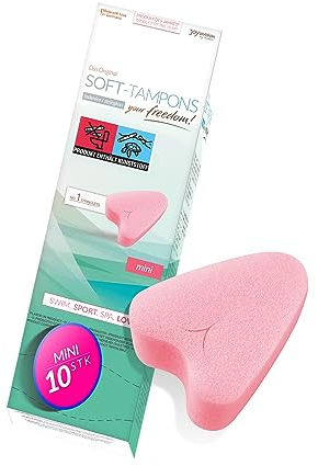 JOYDIVISION Soft-Tampons mini I 10 Stück I fadenlose Tampons für Sport, Schwim Men & Spa I Men struationsschwämmchen ultra soft I leichtes Einführen & Entfernen I Mini Softtampon ohne Faden