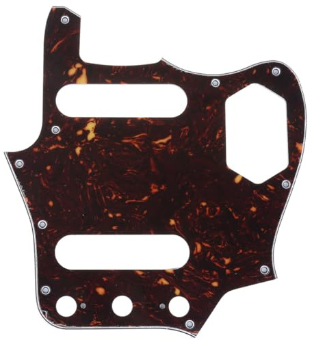 Musiclily Pro 10 Löcher Pickguard Gitarren Schlagbrett für MIJ Fender Japan Jaguar,4 lagig Tortoise Shell