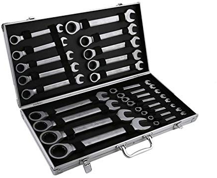 Jeu de clés à cliquet 22 pièces, clés polygonales 6-32 mm