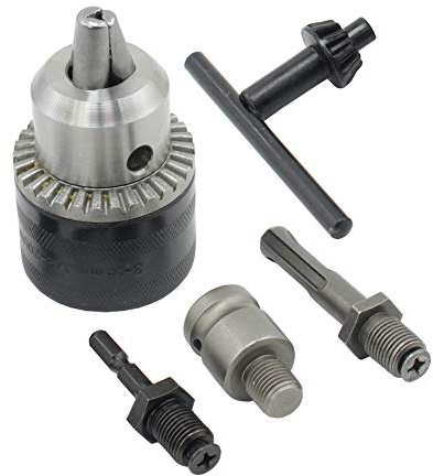 Bardland JT-16 3-16mm Drill Chuck Converter 3/8 24UNF Thread Quick Change Adapter with SDS-Plus Shank 1/4 Hex Shank 1/2 inch Socket Square Female Adapter (16MM)