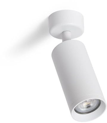 LEDKIA Strahler-Lampenfassung Aluminium für GU10 Glühbirnen Quartz Weiß