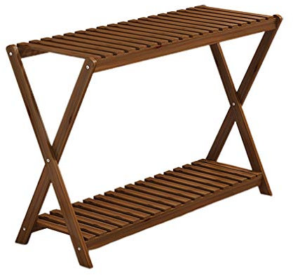 KDDEON Blumenständer Massivholz,Blumentreppe Doppelschicht,Bodenstehend Pflanzenregal Indoor,Wohnzimmer Balkon Multifunktionale Lagerregal