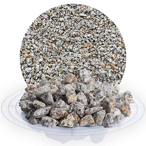Schicker Mineral Granit Ziersplitt gelb-grau 8-16 mm 25 kg, Splitt, Garten | Ideal zur Gartengestaltung, bunter Granit Naturstein, robust, witterungsbeständig, Steingarten, Weg- und Terrassengestaltung