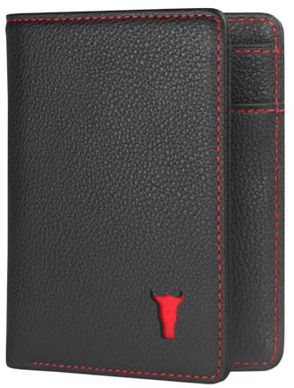 TORRO Bifold Wallet – Premium Genuine Leather Card Wallet with RFID Protection (Black)