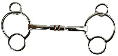 AK Universal-Bits AKRS-2617, lose Ringe, drehbar, Doppeltrense, 12,7 cm, silberfarben