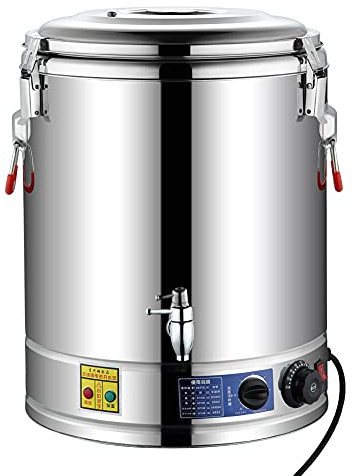 MNSSRN Bain à remous électrique, Pot de Conservation de la Chaleur de Grande capacité, Pot de préservation de Chaleur, fûts de Soupe dans Les Salons de thé, Restaurants, cantines,60L