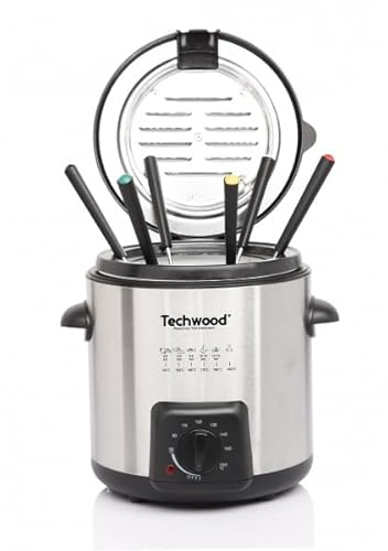 TECHWOOD Fondue - Friteuse Puissance 840W Capacité 1l d’huile