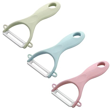 Pela In Ceramica, 3 Pcs Pelapatate, Pela Verdure Ceramica, Pela Verdure,sbuccia Patate Professionale, Pelapatate A Forma Di Y, Pelapatate Ceramica, Pelapatate,pelapatate Per Frutta, Rosa + Blu + Verde