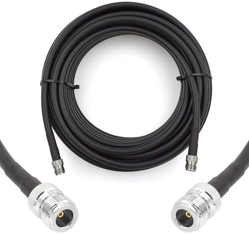N Femmina a N Femmina Cavo coassiale 50m 50ohm 8D-FB Ø11,1mm prolunga 50 metri a bassissima perdita per LTE Antenna esterna 4G 5G Modem Amplificatore GSM Router WIFI Ripetitore cellulare