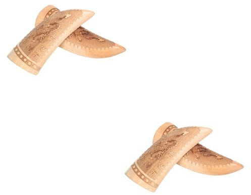 BESTonZON 2paia Divinatorie Sacre Legno Per Decorazioni e Pratiche Taoiste Eleganti Oggetti Di Arredamento Per Ufficio e Casa Tazze Legno Per Divinazione e Auspicio