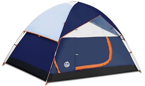 Northroad Campingtält, kupoltält för 2/3/4 personer med avtagbar regnfluga, enkel installation lätt tält för utomhusläger, strand, vandring, svart och grå