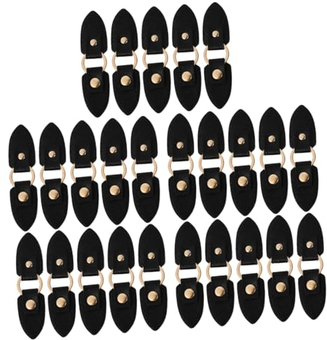 NUOBESTY 25paare Pu-leder Toggle Schnallen Für Bekleidungsaccessoires Vielseitige Knopfverschlüsse Für Mäntel Und -projekte Langlebig Und Modisch