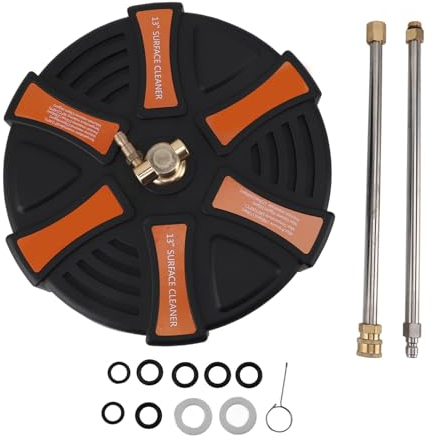 13-Zoll-Hochdruckreiniger-Oberflächenreiniger, Edelstahl-Hochdruckreiniger-Zubehör für die Reinigung von Einfahrten, Gehwegen und Terrassen, 2500 PSI, 2