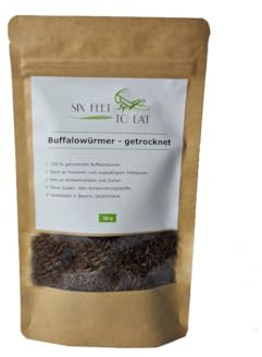 Essbare Buffalowürmer 30 g - Insekten zum Essen von Catch-Your-Bug - schonend geröstet - pur oder gewürzt als Snack
