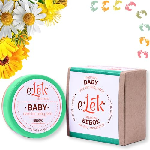 ELEK Kräutersalbe 20ml - Salbe - Hypoallergene Creme - Körperpflege | alle Hauttyp Windelcreme - Windelbereich - Hautpflege unter Windeln mit Ringelblume & Johanniskraut & Bienenwachs