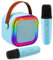 Ballery Máquina de Karaoke 2 Micrófonos, Máquina de Karaoke Portátil Bluetooth, Micrófono Karaoke Juguetes 2 Micrófono, Karaoke Máquina Bluetooth para Niños Adultos