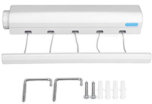 Versenkbare W?scheleine, Wandtrockner Versenkbare W?scheleine Einziehbare Teleskop Indoor Outdoor Wandmontage W?schetrockner, Linie Hause Kunststoff Kleidung Trockenseil f¨¹r, Clothes line Outdoors