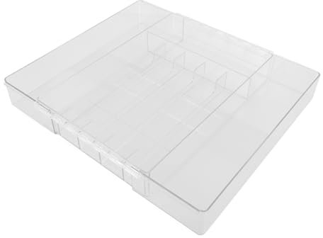 BUGUUYO Erweiterbarer Transparenter Acryl Besteck Utensilien-organizer Mit Multifunktionalen Fächern Verstellbarer Küchenschubladen Organizer Für Besteck Büro Und Haushalt Robustes Aufbewa